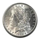 1889 BU Morgan Silver Dollar, US $1 Coin, 90%