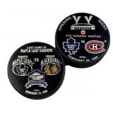 1999 Maple Leafs Final MLG & First ACC Pucks (2)