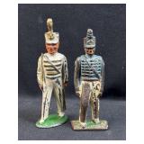 (2) c.1930s USA Toy Soldiers, Lead & Cast Iron