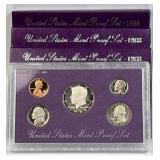 (3) 1988 US Proof Coin Sets