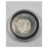 1oz Silver 1965 Chief Choctaw Round .999 Fine