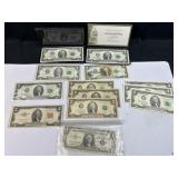 Large Group of US Currency in Folder