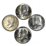 Bag of (4) 40% Silver Kennedy Halves, 50c US