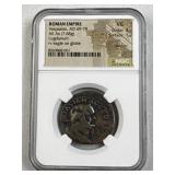 AD 69-79 Vespasian AE As Lugdunum NGC VG