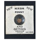 Vintage Nixon New Penny Mini Coin Novelty