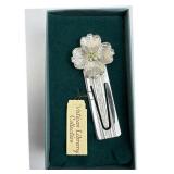 Vatican Library Metal Dogwood Flower Bookmark