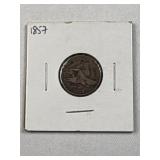 1857 Flying Eagle Cent, 1c US Coin