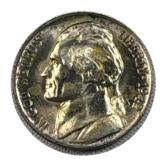 1942-P BU Silver War Nickel, 5c US Coin, 35%