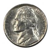 1942-S BU Silver War Nickel, 5c US Coin, 35%