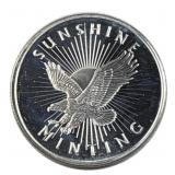 1oz Silver Sunshine Minting Eagle Round .999