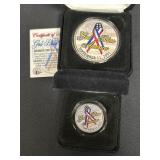 1oz Silver American Silver Eagle .999, 2001 Colori
