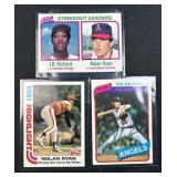 Nolan Ryan Vintage Baseball Card Lot (3)