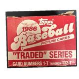 1986 Topps Traded Baseball Partial Set, 121 Cards