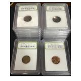 1943 Steel Cents (10) & Lincoln Cents, INB Encased