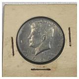 1964-D Kennedy Silver Half Dollar, US 50c Coin, 90