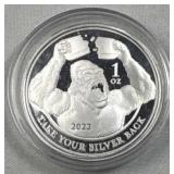 1oz Silver 2022 Silverback PM Round .999 Fine