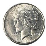 1923-D Peace Silver Dollar, US $1 Coin, 90%