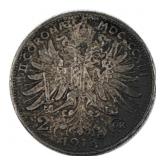 1913 Austria Silver 2 Corona