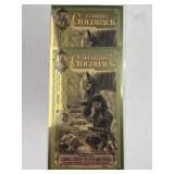 (2) 1/2 Goldbacks 24K, Florida .999 1/2000th Oz