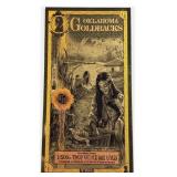 2 Goldbacks 24K, Oklahoma .999 1/500th Oz