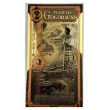 2 Goldbacks 24K, Florida .999 1/500th Oz