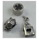 925 Silver 3 Pandora Charm Beads