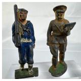 (2) Vintage Lead Toy Figures, Soldier & Sailor