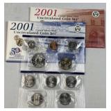 2001 US Mint Uncirculated Coin Set