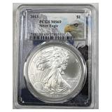 1oz Silver American Eagle .999 Fine, 2013 PCGS MS6