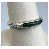925 Silver Caroline Pollack Relios Green Stone Sta
