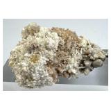 White Aragonite Crystal Cluster Specimen