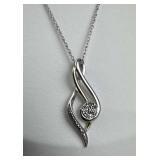 925 Silver & 10k Gold Diamond Infinity Necklace