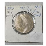 1937 Mexico Silver 50 Centavos