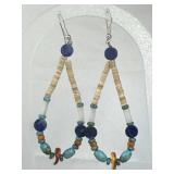 Handcrafted Southwestern Teardrop Bead Earrings