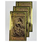 (3) 2025 Arizona 1 Goldback Notes, 24K Gold
