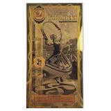 2026 Idaho 2 Goldbacks 24K Gold 1/500 Oz