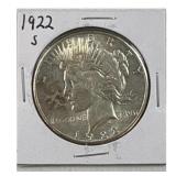 1922-S Peace Silver Dollar