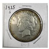 1935-S Peace Silver Dollar