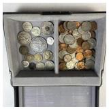 Coin Collection in Box, Many 90% Silver Included