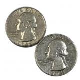 1964-P&D Washington Quarters, 90% Silver