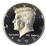 1992-S Kennedy Half Dollar 90% Silver Proof