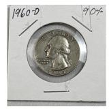 1960-D Washington Quarter, 90% Silver