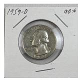 1959-D Washington Quarter, 90% Silver
