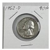 1962-D Washington Quarter, 90% Silver