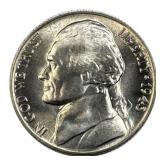 1943-P Jefferson War Nickel 35% Silver, BU