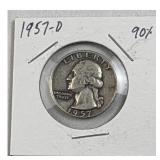 1957-D Washington Quarter, 90% Silver