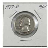 1957-D Washington Quarter, 90% Silver