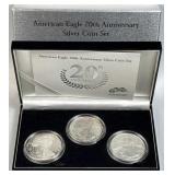 2006 20th Anniv. American Silver Eagle 3-Coin Set