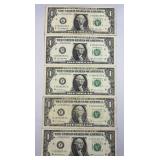 (5) 2013-21 $1 Notes, Special Serials