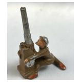 Manoil M7A Lead Soldier w/ Artillery Gun